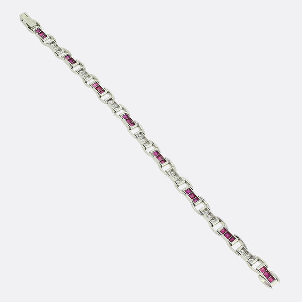 Baily Banks & Biddle Ruby and Diamond Bracelet