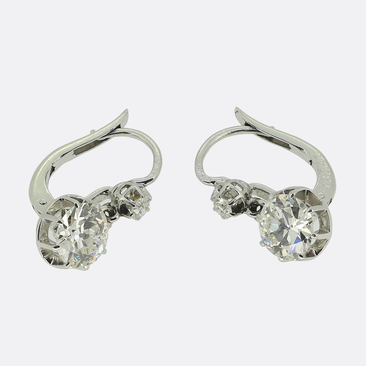 Antique Diamond Drop Earrings