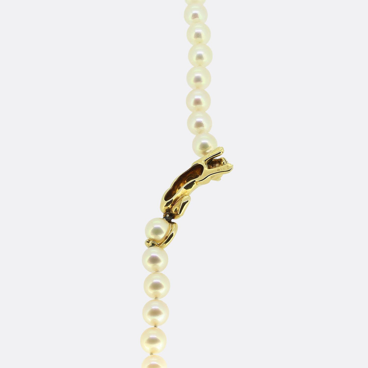 Cartier Vintage Pearl and Diamond Panthere Necklace