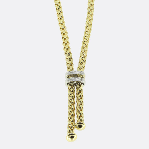 Fope Maori Tassel Diamond Necklace