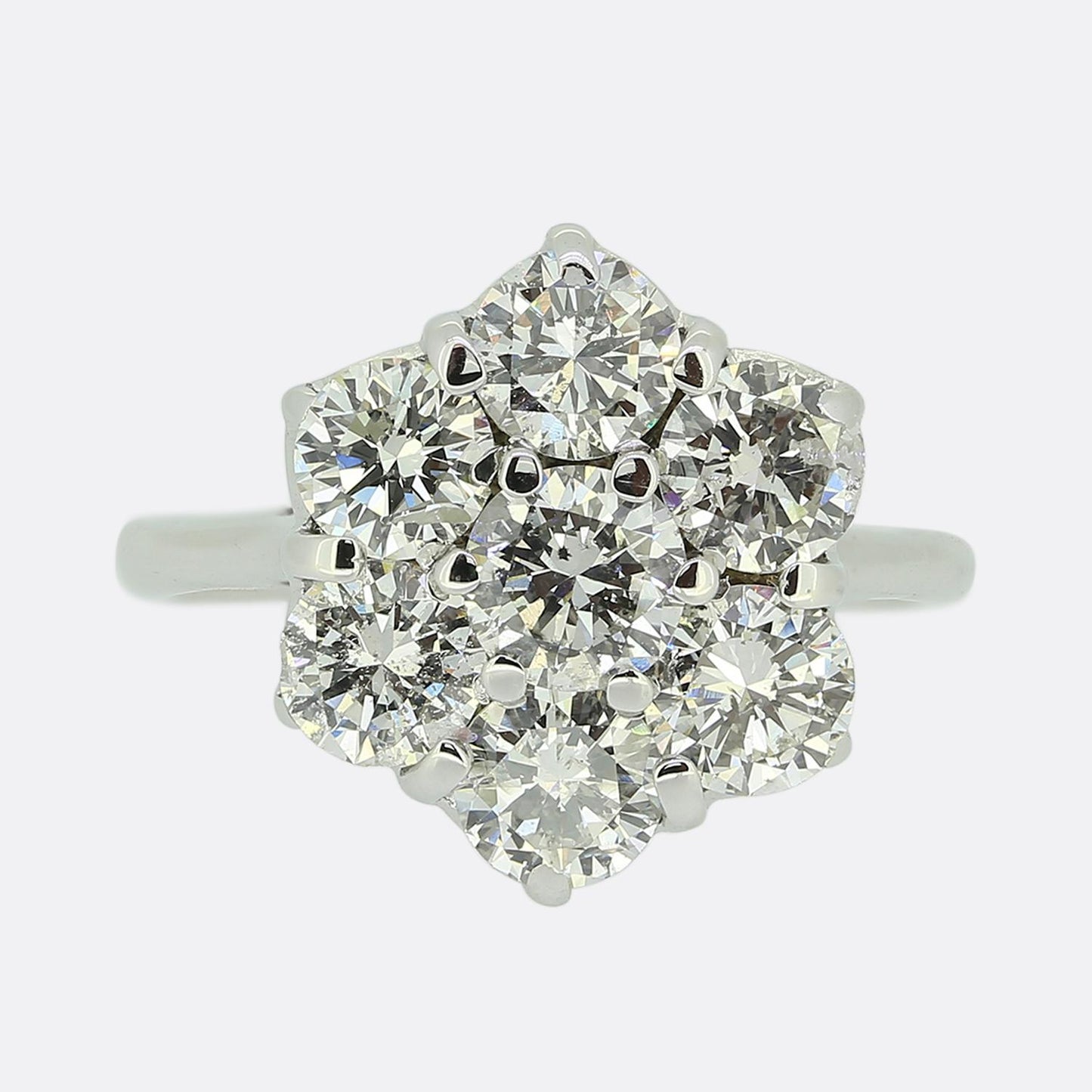 2.52 Carat Diamond Daisy Cluster Ring