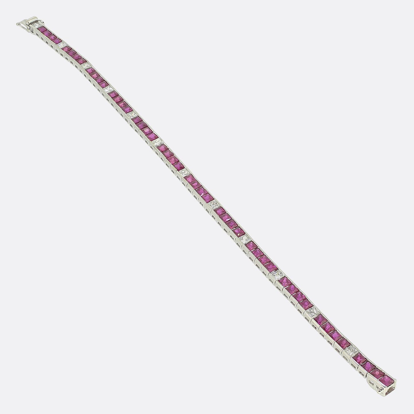 Vintage Ruby and Diamond Bracelet