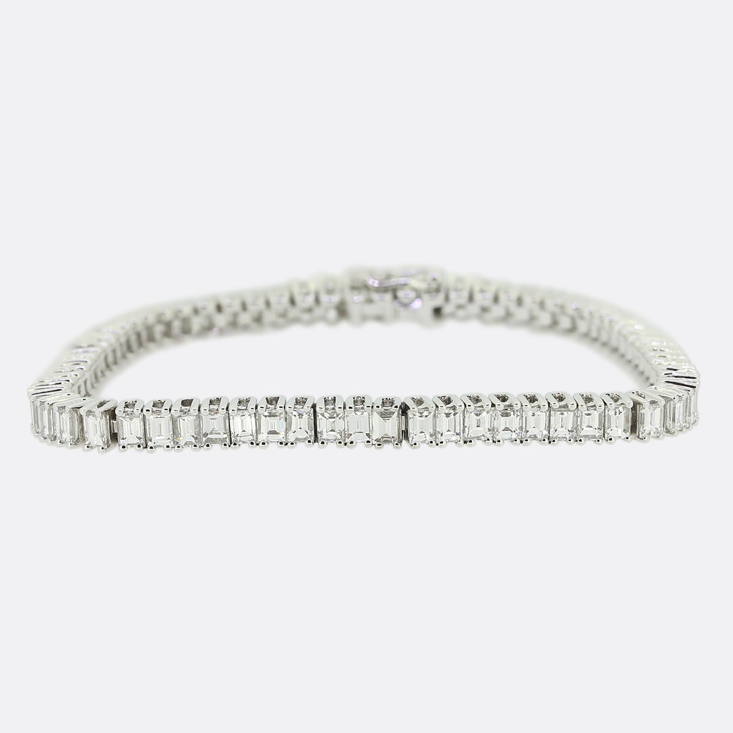 6.97 Carat Baguette Cut Diamond Bracelet