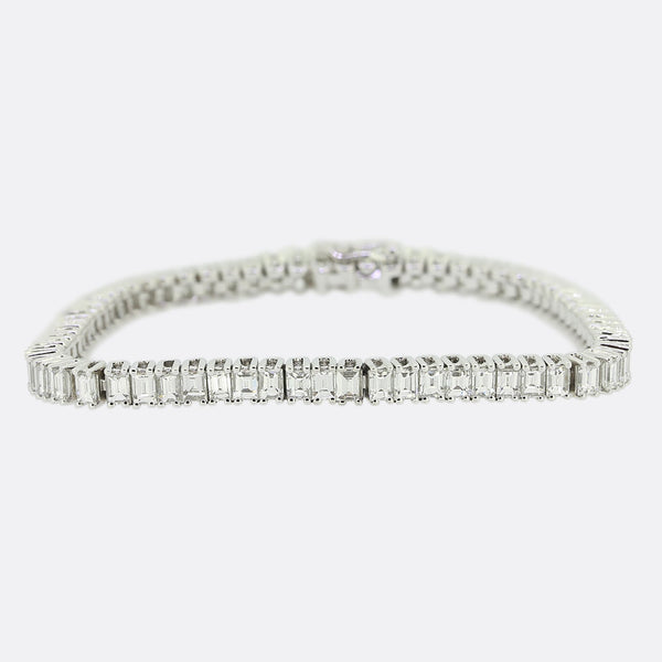 6.97 Carat Baguette Cut Diamond Bracelet