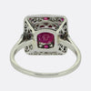 Art Deco Ruby and Diamond Cluster Ring