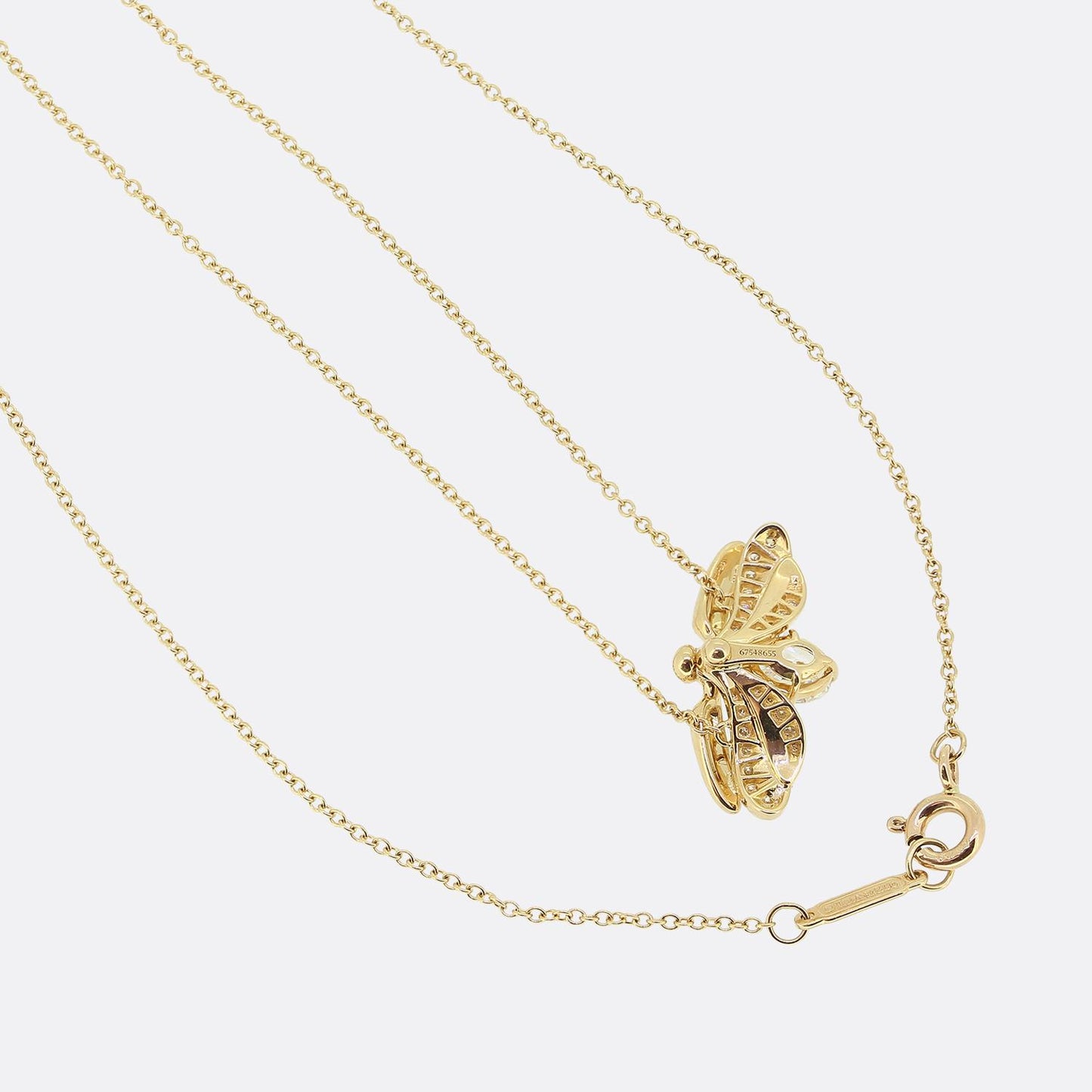 Tiffany & Co. Paper Flowers Diamond Firefly Pendant Necklace