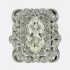 Art Deco 1.60 Carat Marquise Cut Diamond Dress Ring
