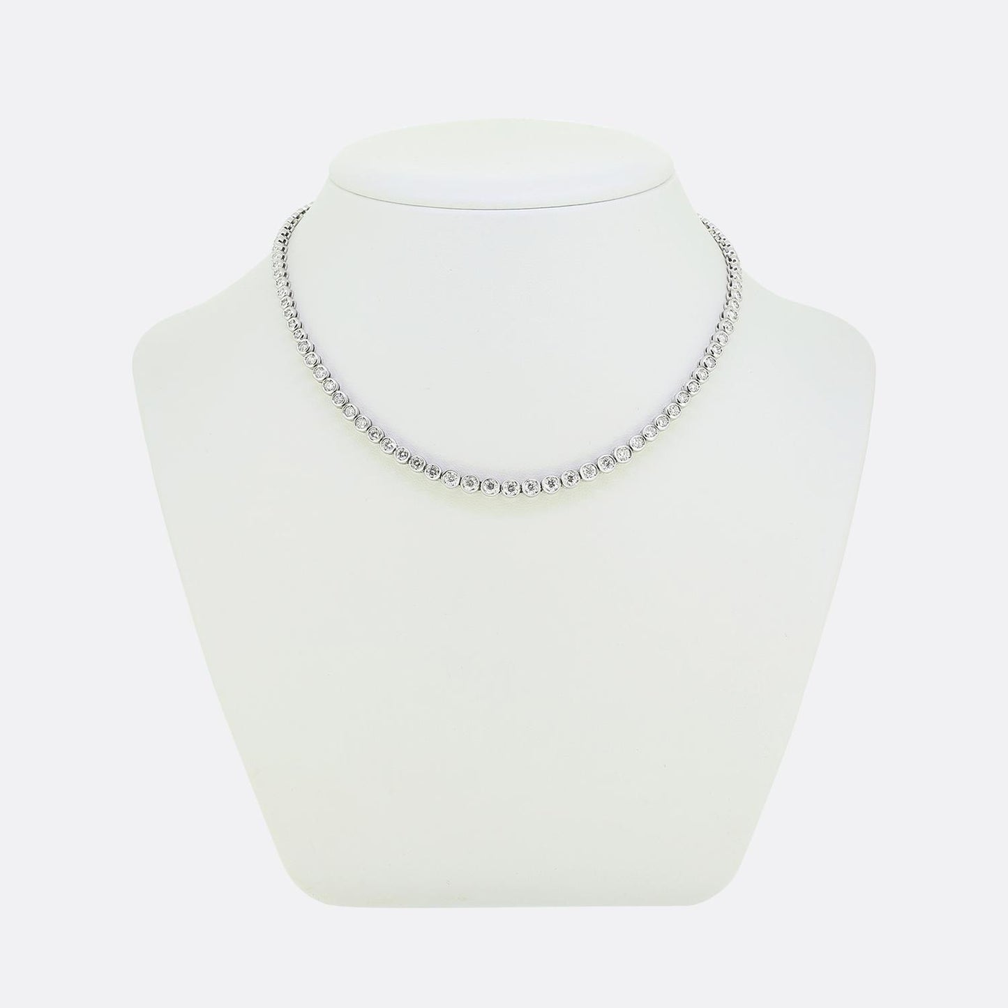 4.00 Carat Diamond Line Necklace
