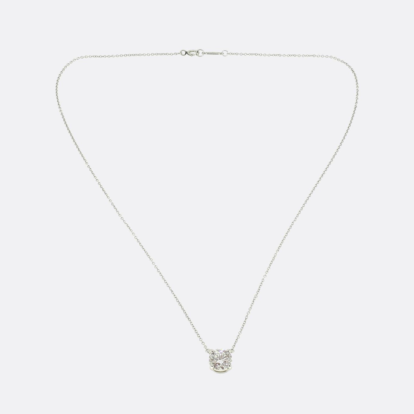Tiffany & Co. 1.65 Carat Diamond Solitaire Necklace