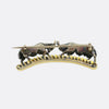 Victorian Horned Goats Brooch
