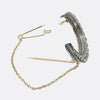 Victorian Old Cut Diamond Crescent Brooch
