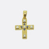 Cartier Sapphire and Diamond Byzantine Cross Pendant