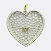 Edwardian 16.00 Carat Diamond Love Heart Pendant Brooch