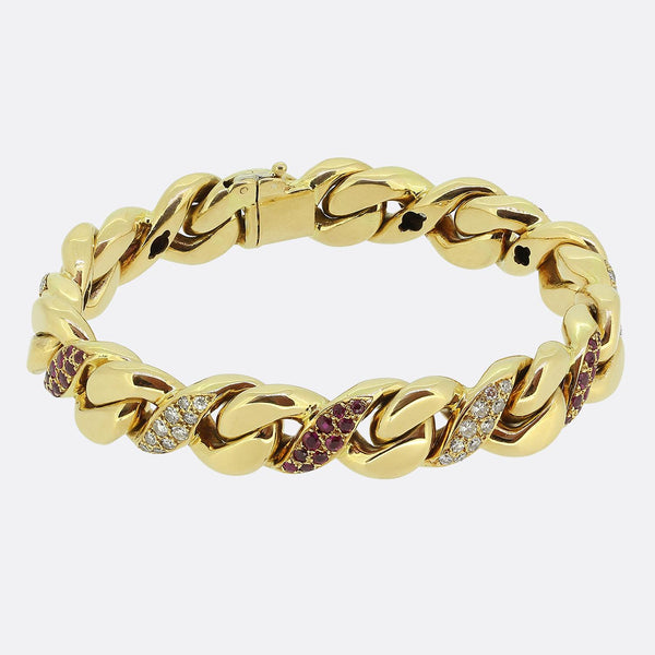 Georges L'Enfant Ruby and Diamond Bracelet