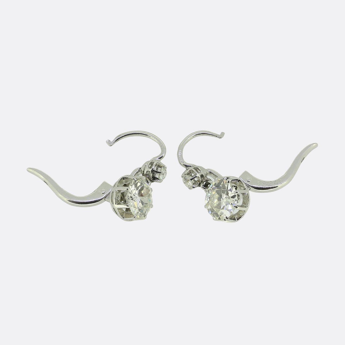 Antique Diamond Drop Earrings
