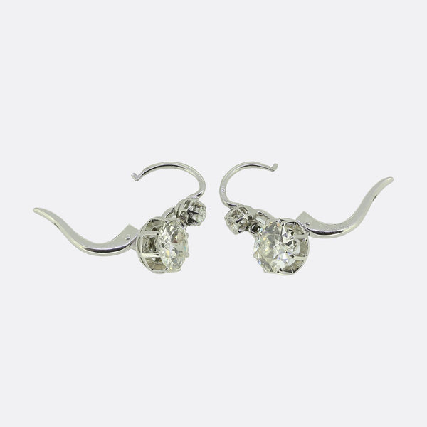 Antique Diamond Drop Earrings