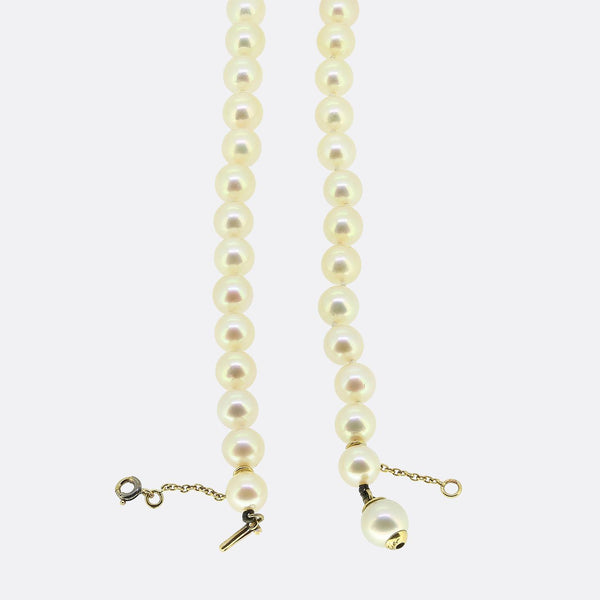 Cartier Vintage Pearl and Diamond Panthere Necklace
