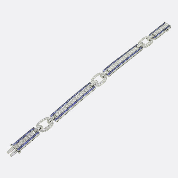 Black, Starr & Frost Art Deco Sapphire and Diamond Bracelet