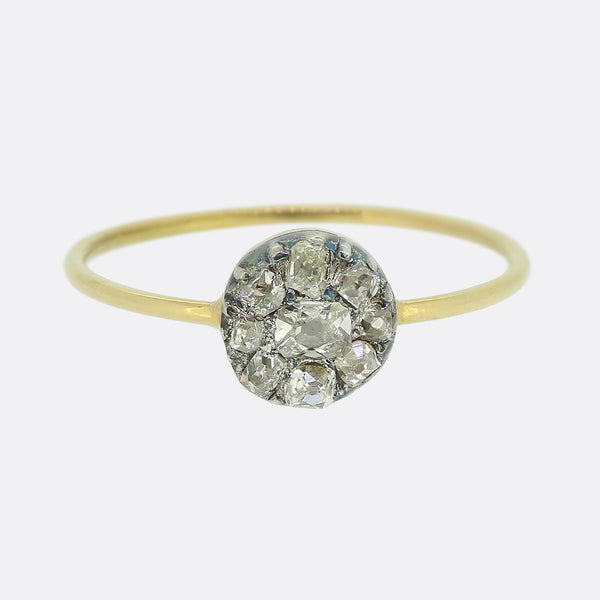 Old Cut Diamond Cluster Ring