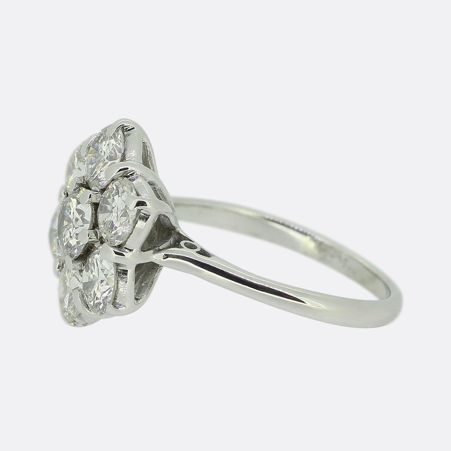 2.52 Carat Diamond Daisy Cluster Ring
