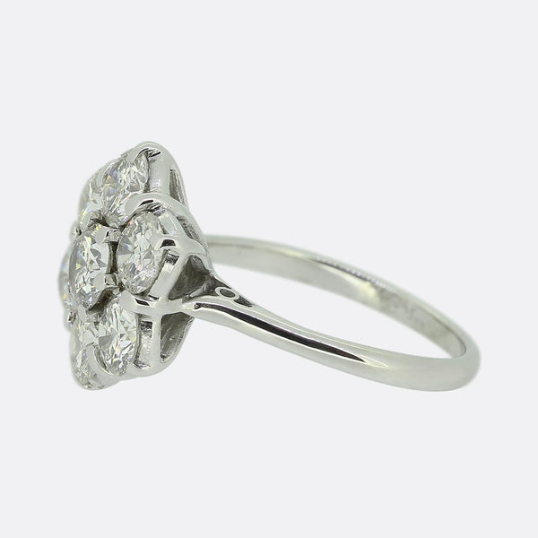 2.52 Carat Diamond Daisy Cluster Ring