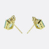 Vintage Aquamarine and Diamond Stud Earrings