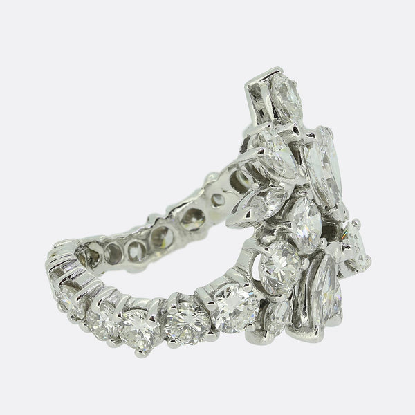 Multi Diamond Cluster Ring Size K 1/2 (51)
