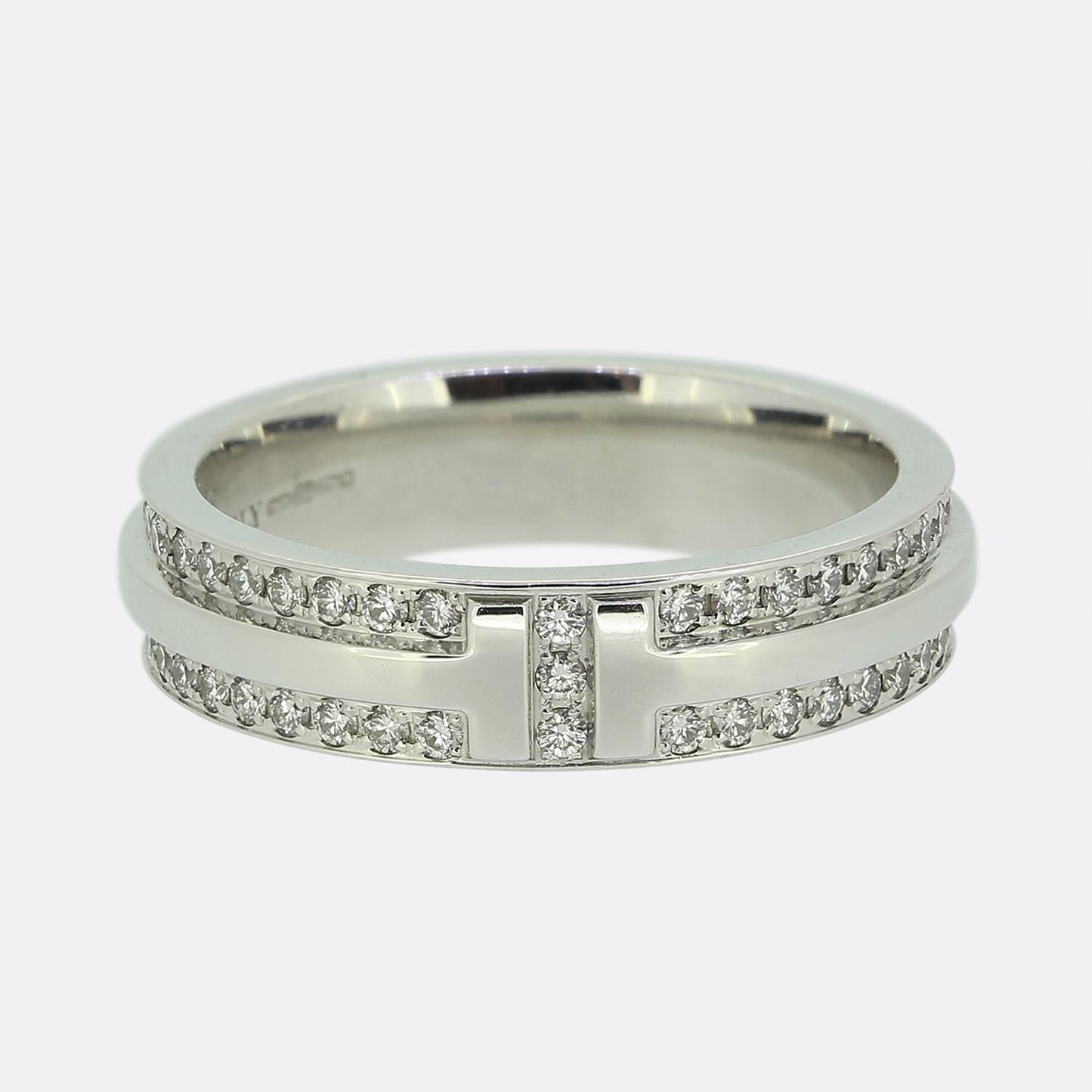 Tiffany Double T Diamond Ring Band Ring Double T Tiffany Ring