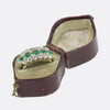 Victorian Emerald and Diamond Three Row Ring