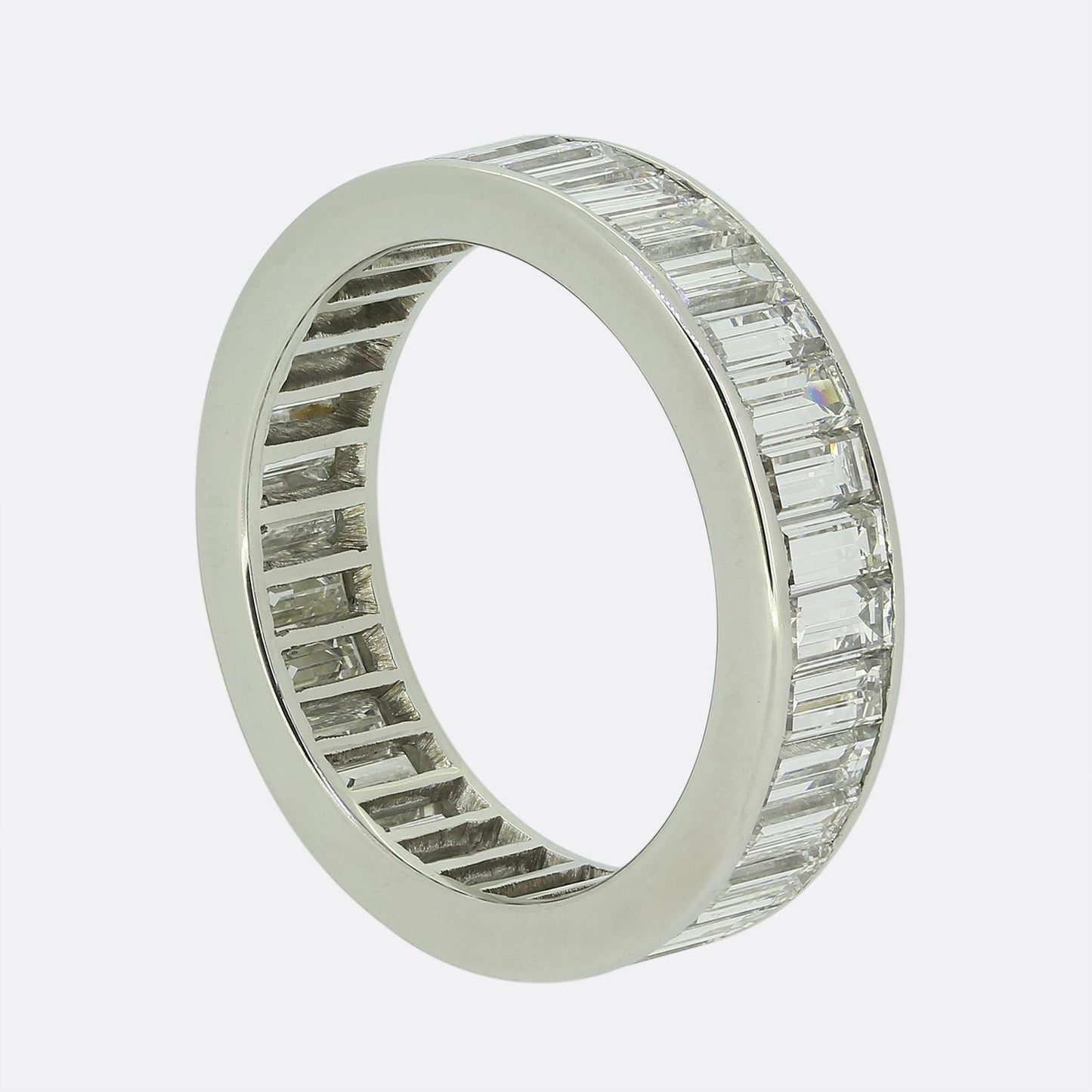 Baguette Cut Diamond Eternity Ring Size O (55)