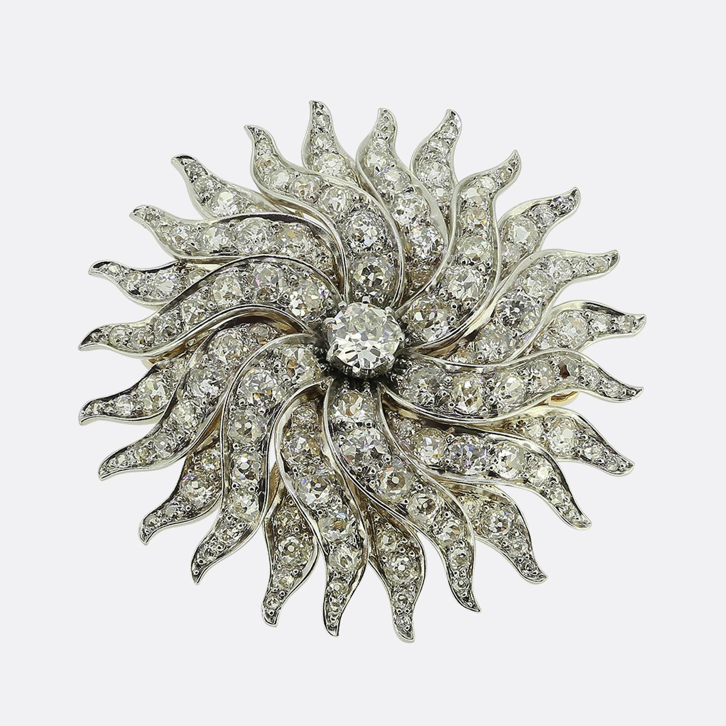 Edwardian Diamond Sunshine Brooch