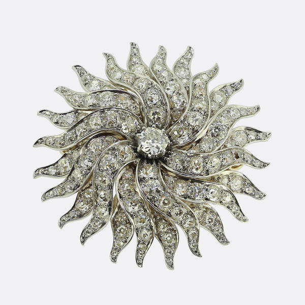 Edwardian Diamond Sunshine Brooch