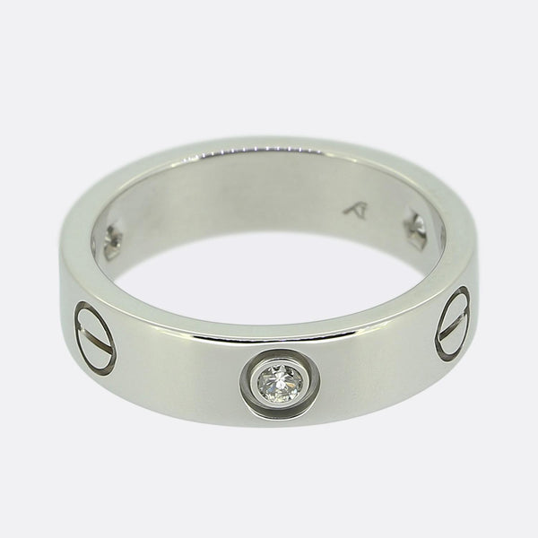 Cartier Classic Model Three Diamond LOVE Ring Size Q (58)