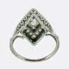 Art Deco Emerald and Diamond Dress Ring