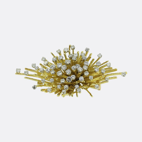 George Weil Diamond Cluster Brooch