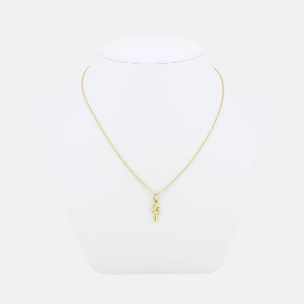 Vintage Egyptian Ankh Pendant Necklace