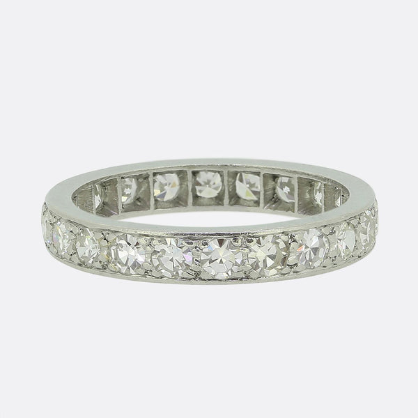 Art Deco Diamond Eternity Ring Size K (50)