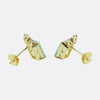 Vintage Aquamarine and Diamond Stud Earrings