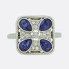 Art Deco Sapphire and Diamond Tablet Ring
