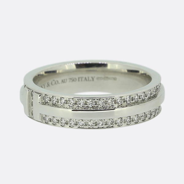 Tiffany & Co. Tiffany T Narrow Pavé Diamond Ring Size I (48)