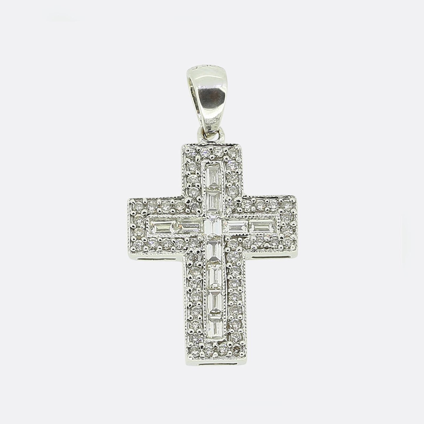 Multi Diamond Cross Pendant