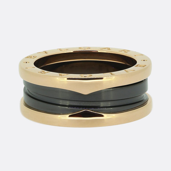 Bvlgari Black Ceramic B.zero Ring Size L (52)