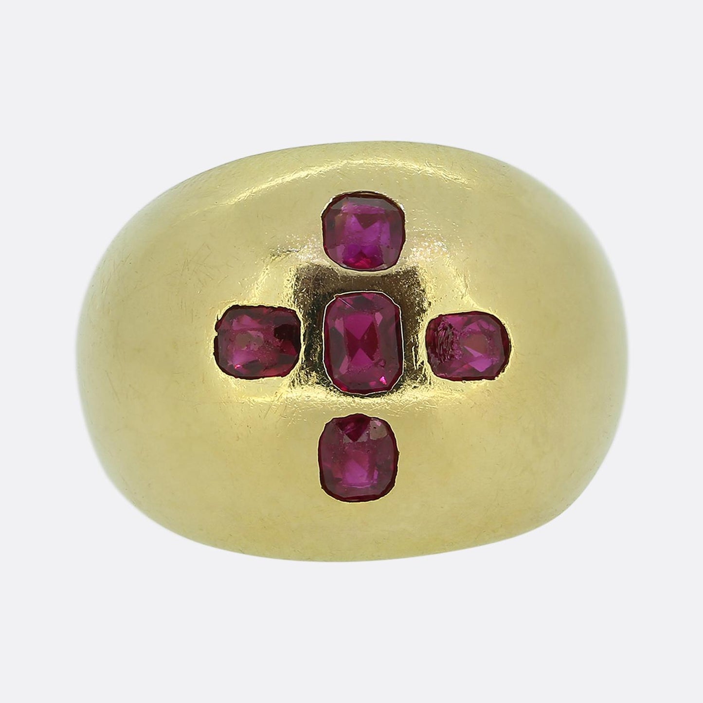 Antique Ruby Bombe Ring