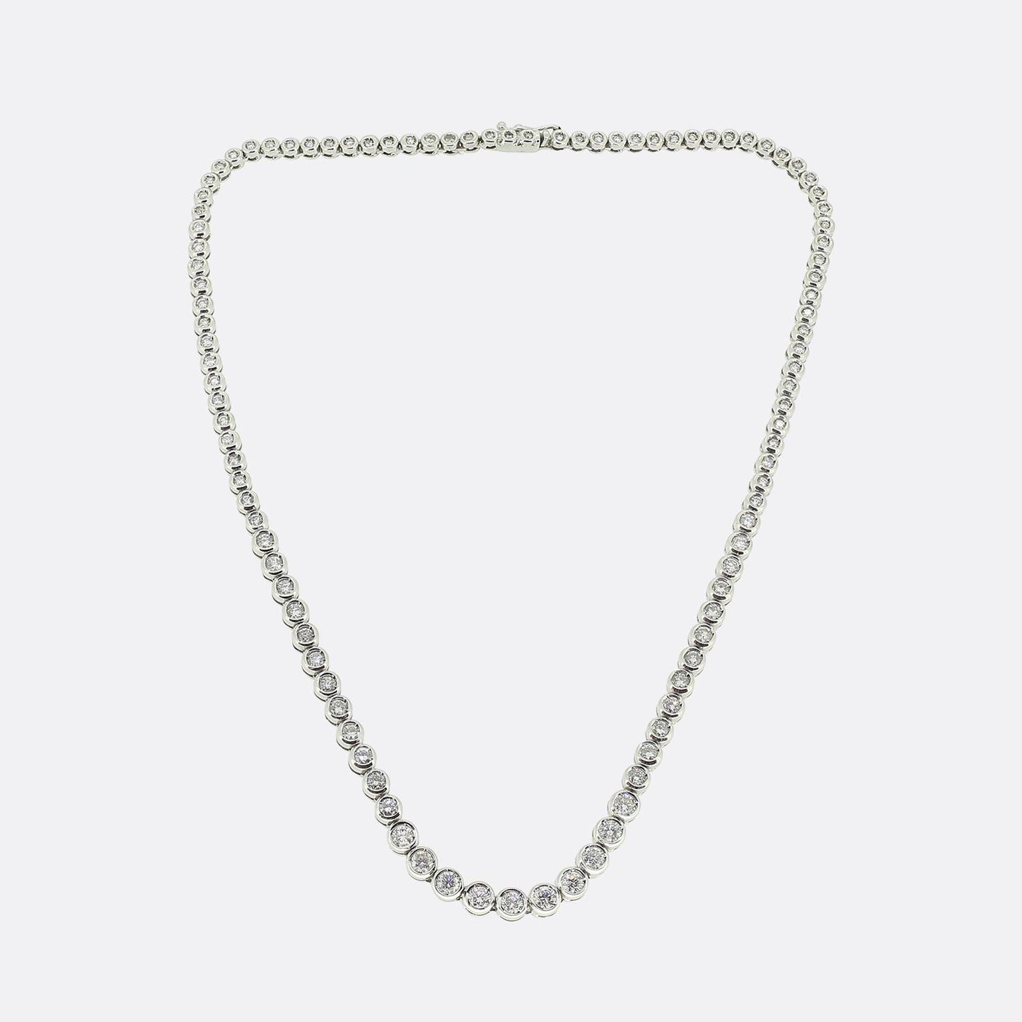 4.00 Carat Diamond Line Necklace