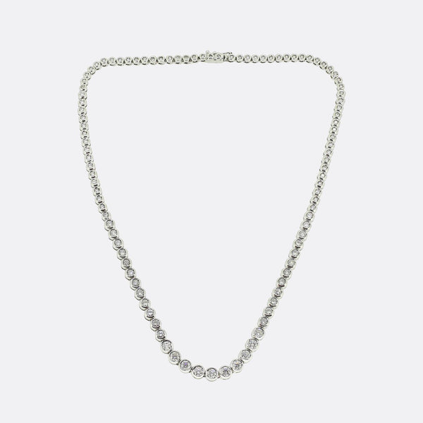 4.00 Carat Diamond Line Necklace