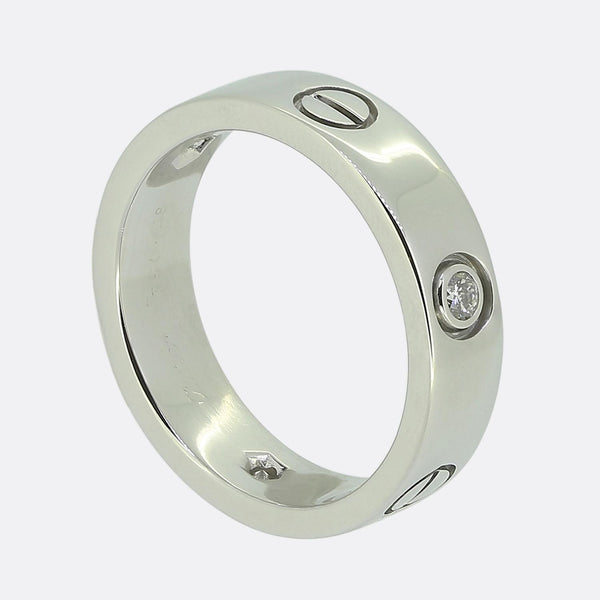 Cartier Classic Model Three Diamond LOVE Ring Size Q (58)