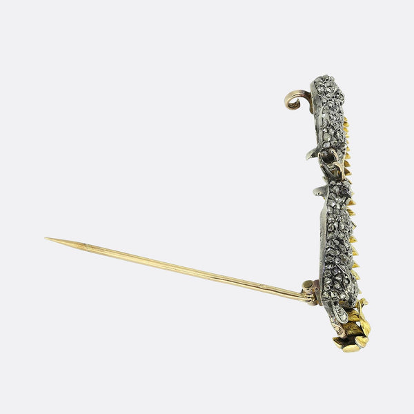 Victorian Horned Goats Brooch