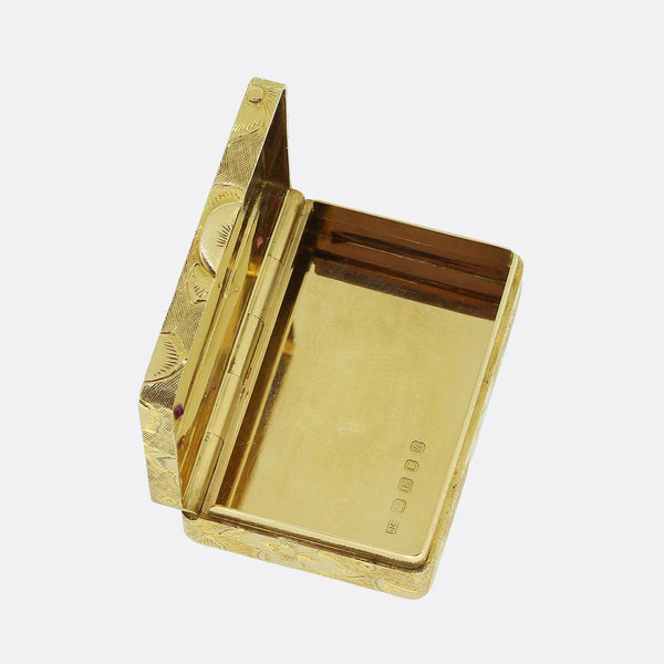 Vintage Cartier Ruby Floral Pill Box