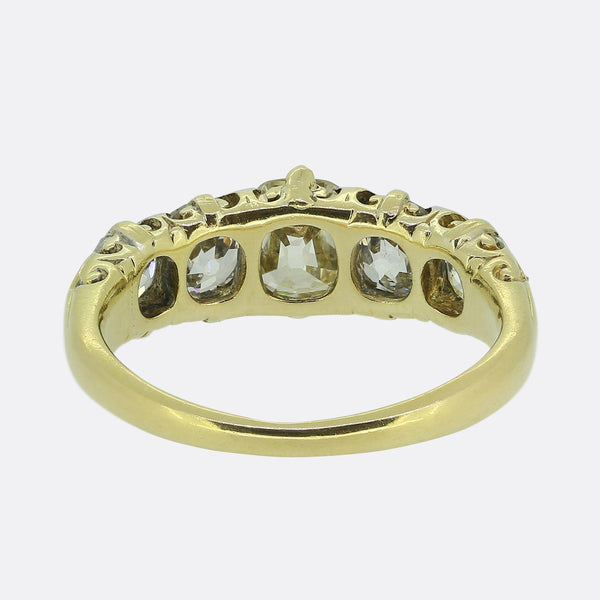 Antique 1.60 Carat Diamond Five-Stone Ring