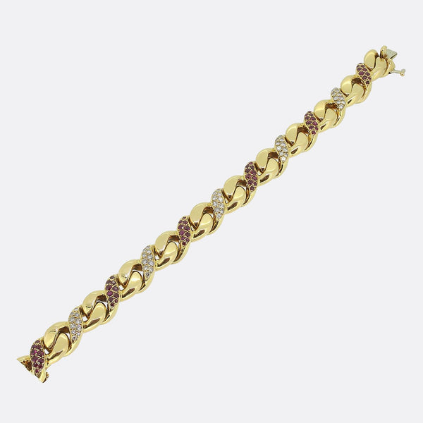 Georges L'Enfant Ruby and Diamond Bracelet
